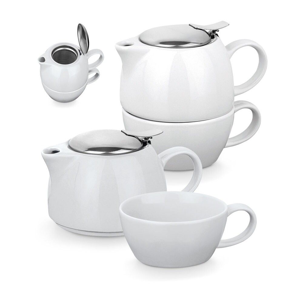 COLE Teeset aus Porzellan 2 in 1 - weiß-343