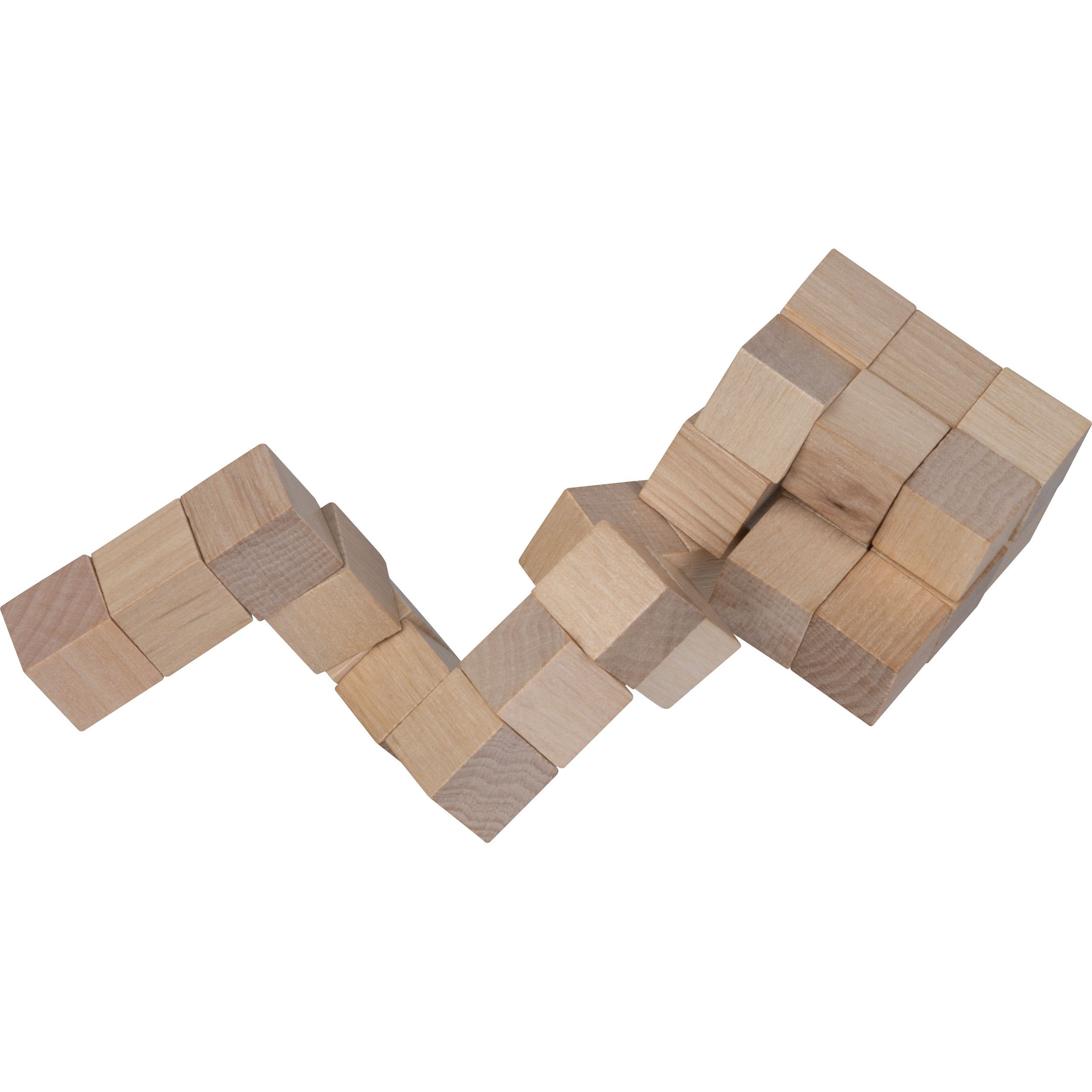 Würfelschlange aus Holz EMANUELE - beige-172