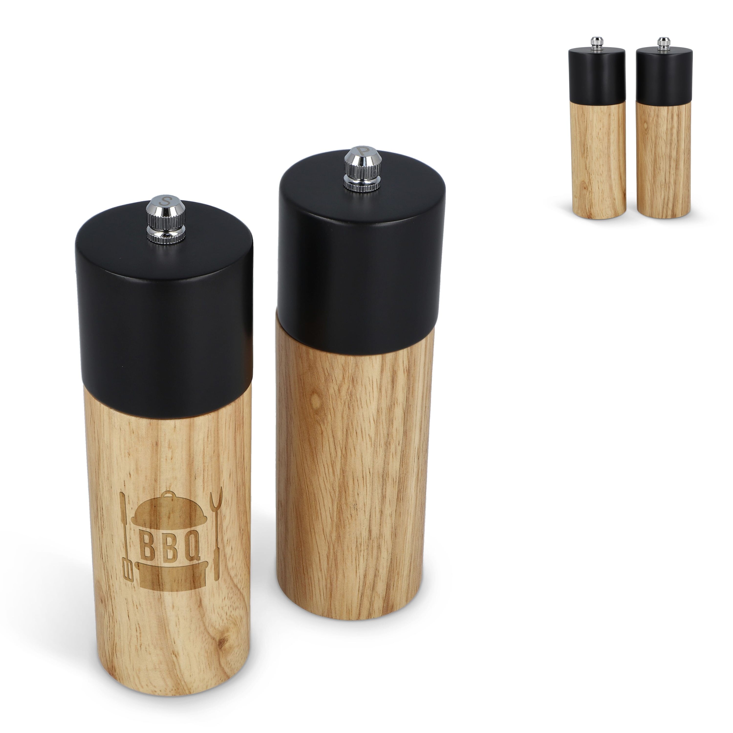 InSideOut Holz-Salz- und Pfeffermühle-Set - schwarz-889