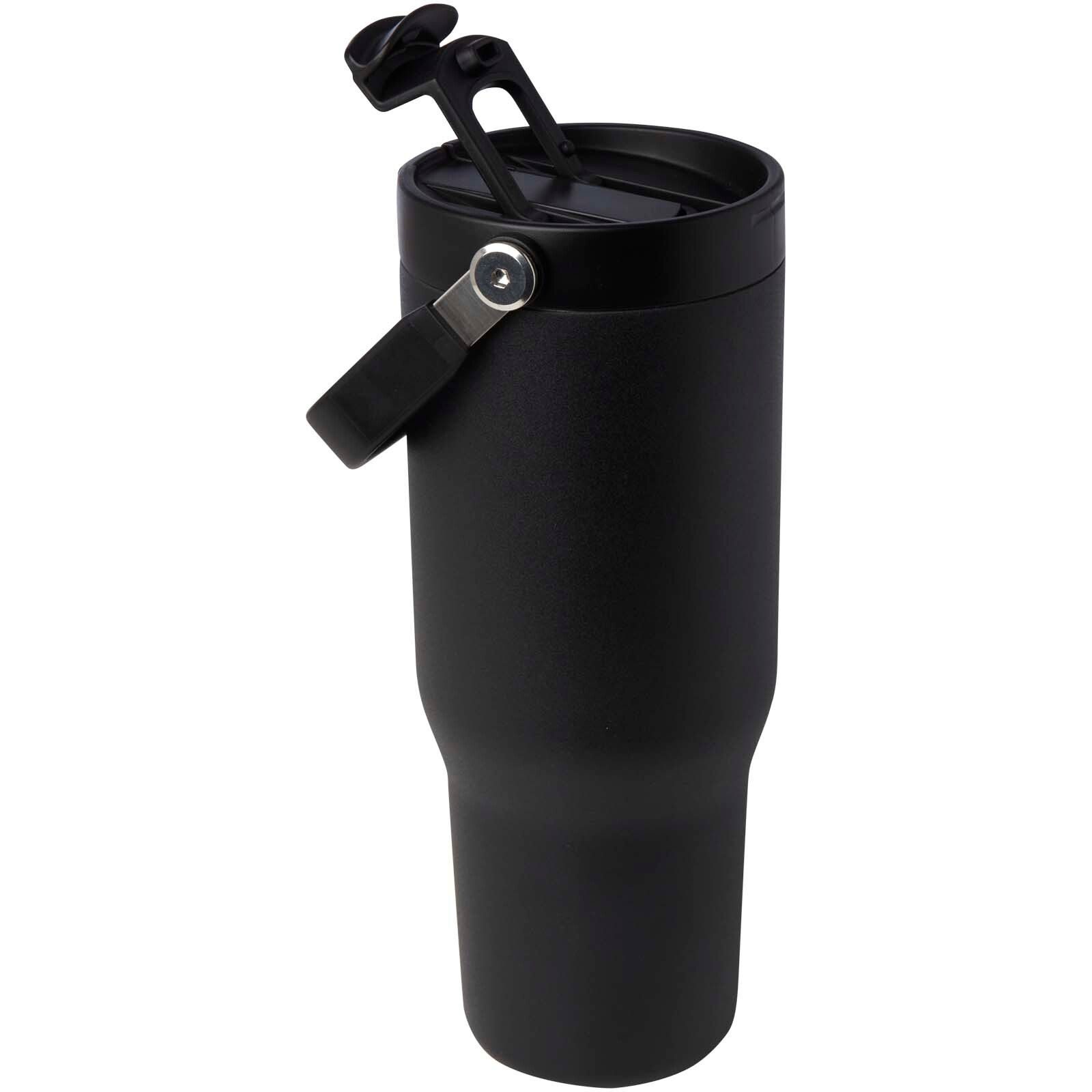 Bronx 900 ml RCS-zertifizierter Kupfer-Vakuum Isolierbecher aus Edelstahl mit Doppelfunktionsdeckel - schwarz-735