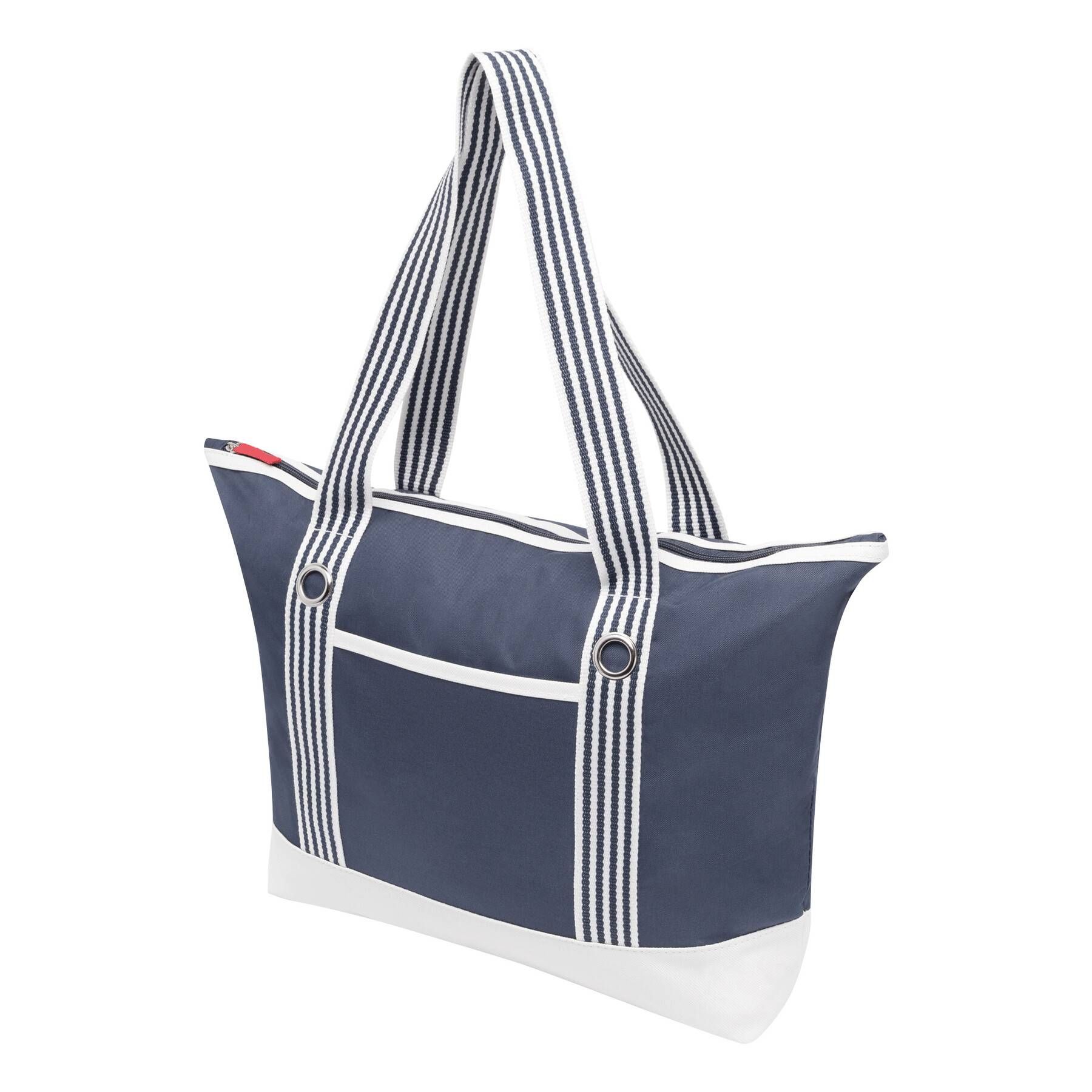 Strandtasche MARLENE - beige - marineblau-453