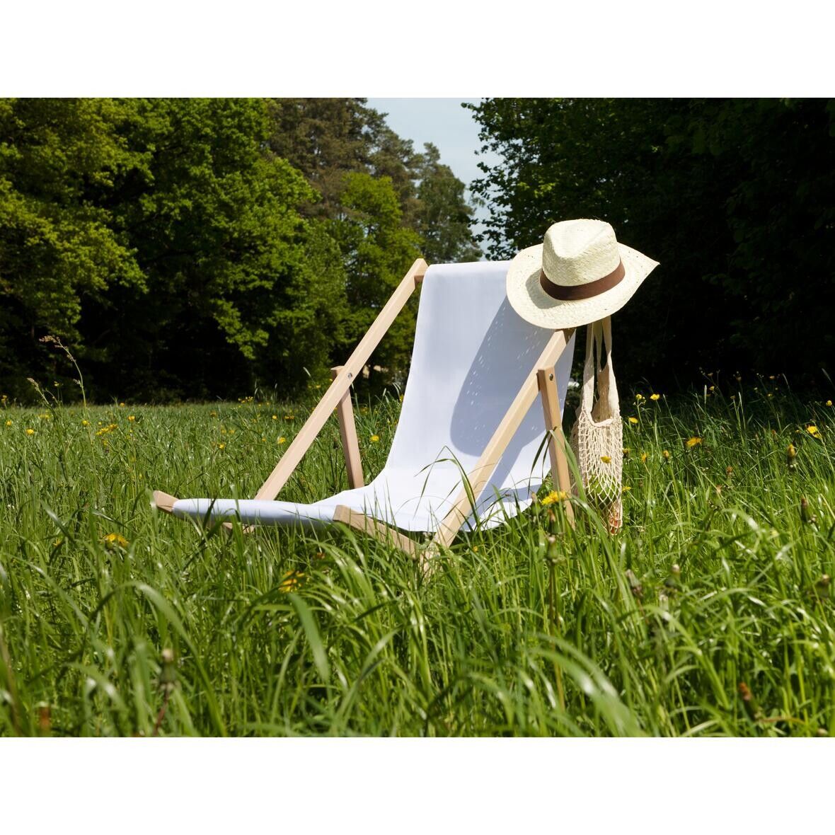 Liegestuhl Chillout - natur - weiß-264