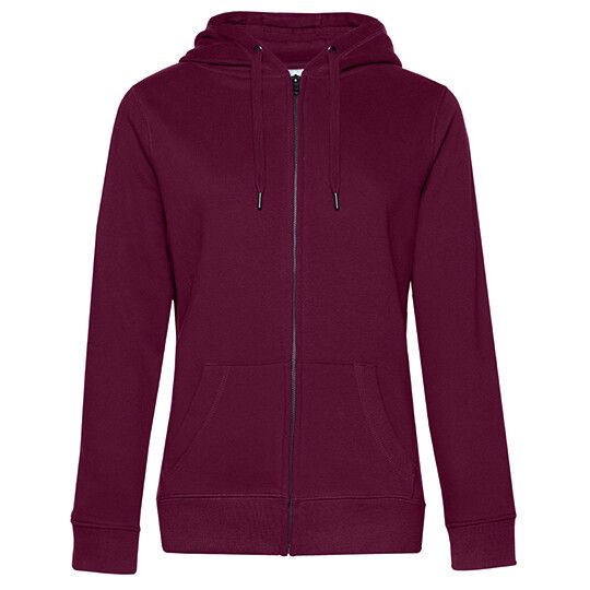 QUEEN Zipped Hood Jacket_° für Damen - dark cherry - S-175