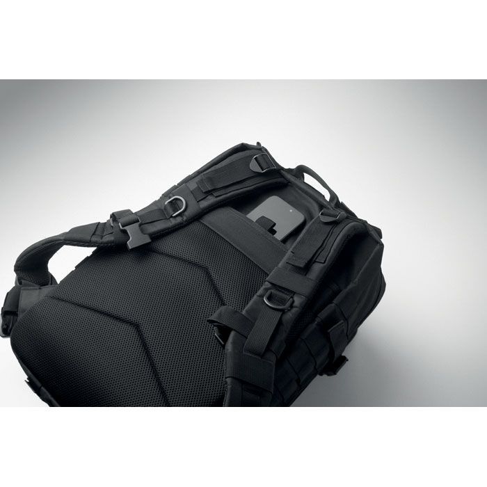 Outdoor-Rucksack 600D RPET CARRYCONFI - schwarz-549