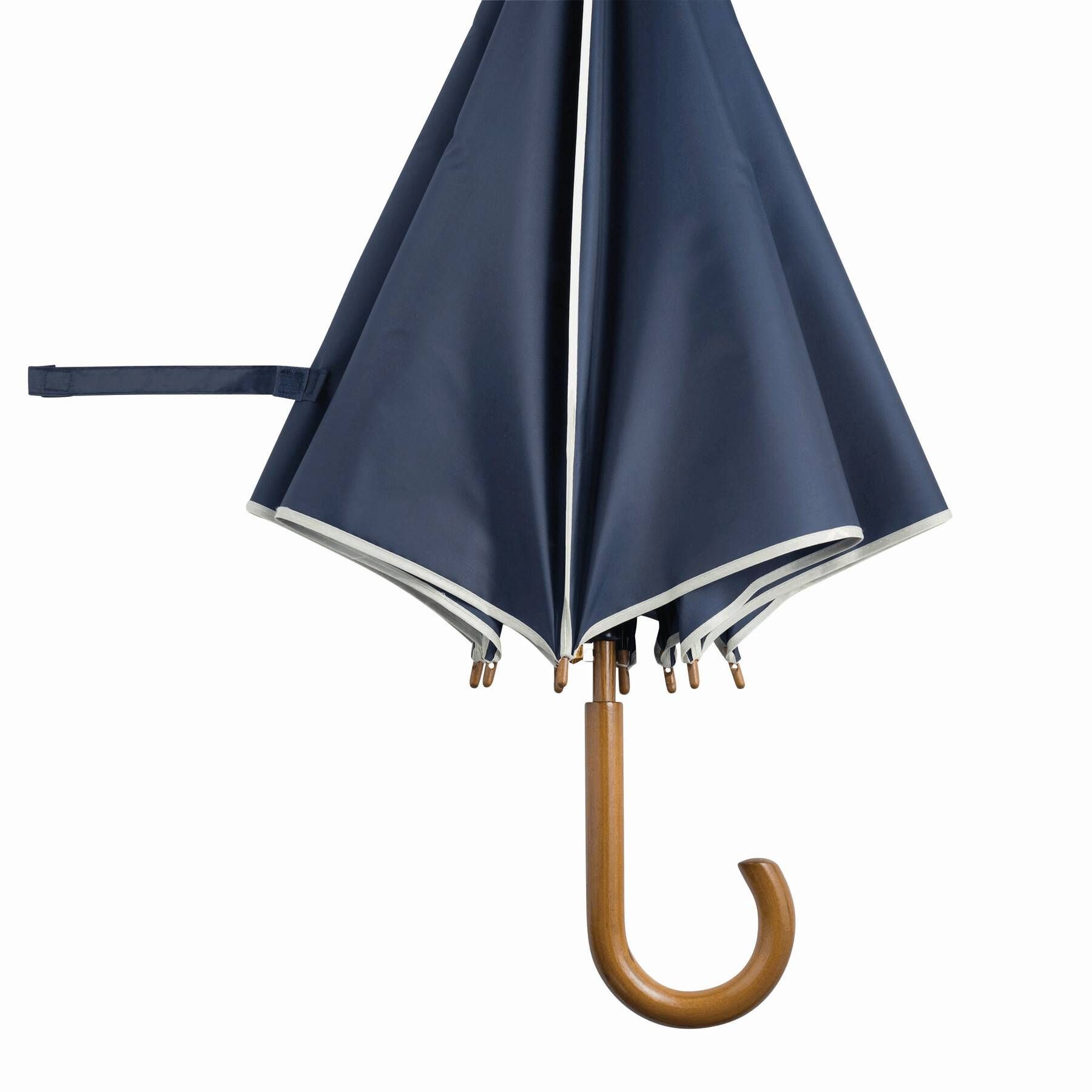 Automatik-Holzstockschirm WALTZ - beige - marineblau-8