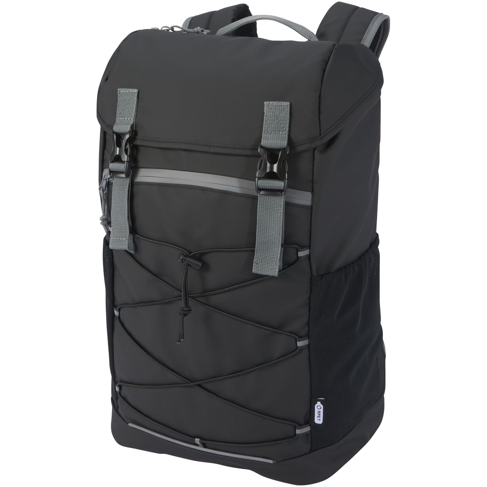 Aqua 15,6" GRS recycelter wasserabweisender Laptop-Rucksack 23 L - schwarz-763