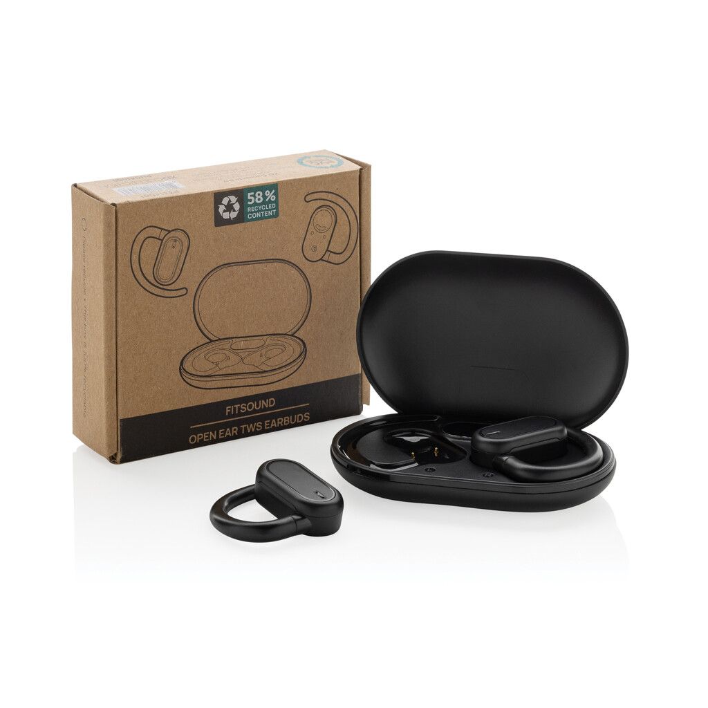 Fitsound TWS-Ohrhörer aus RCS recyceltem Kunststoff - schwarz-274