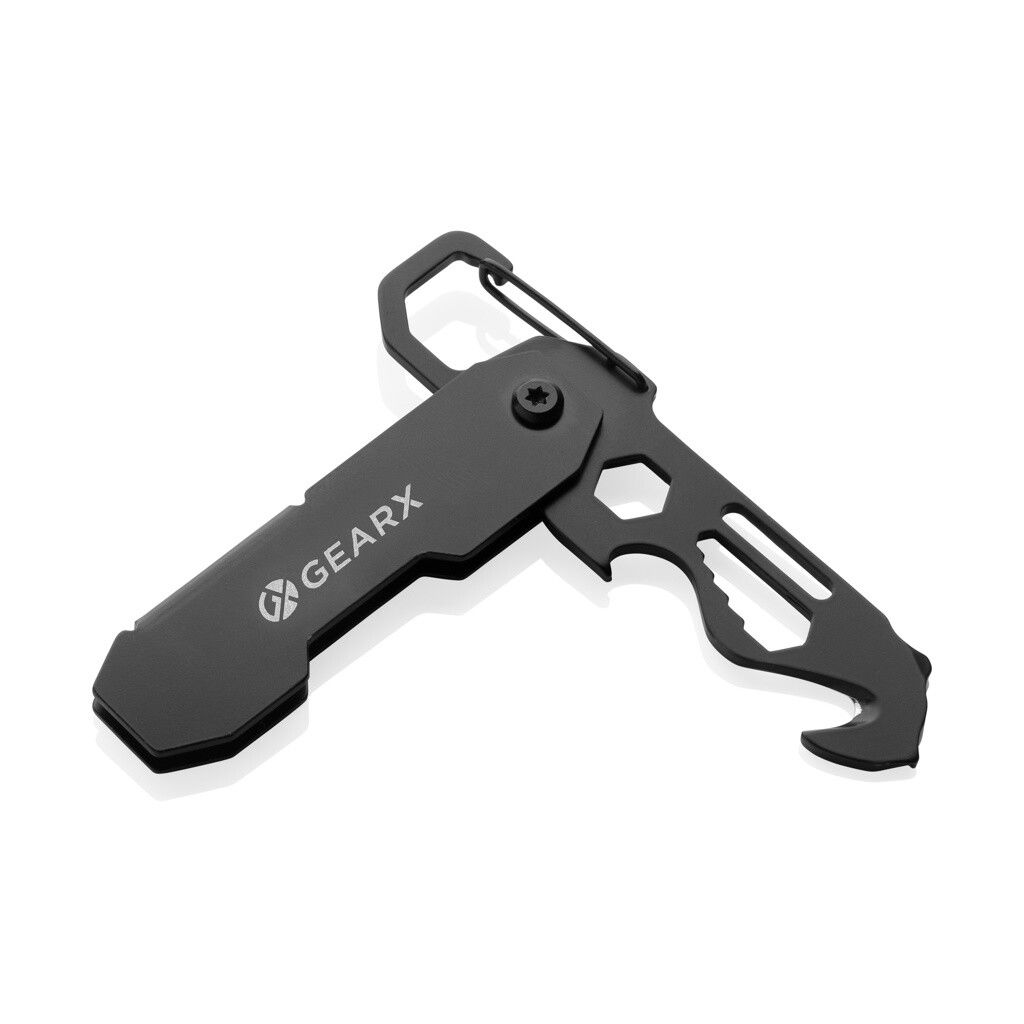 Gear X faltbares EDC-Werkzeug mit Karabinerhaken - schwarz-987