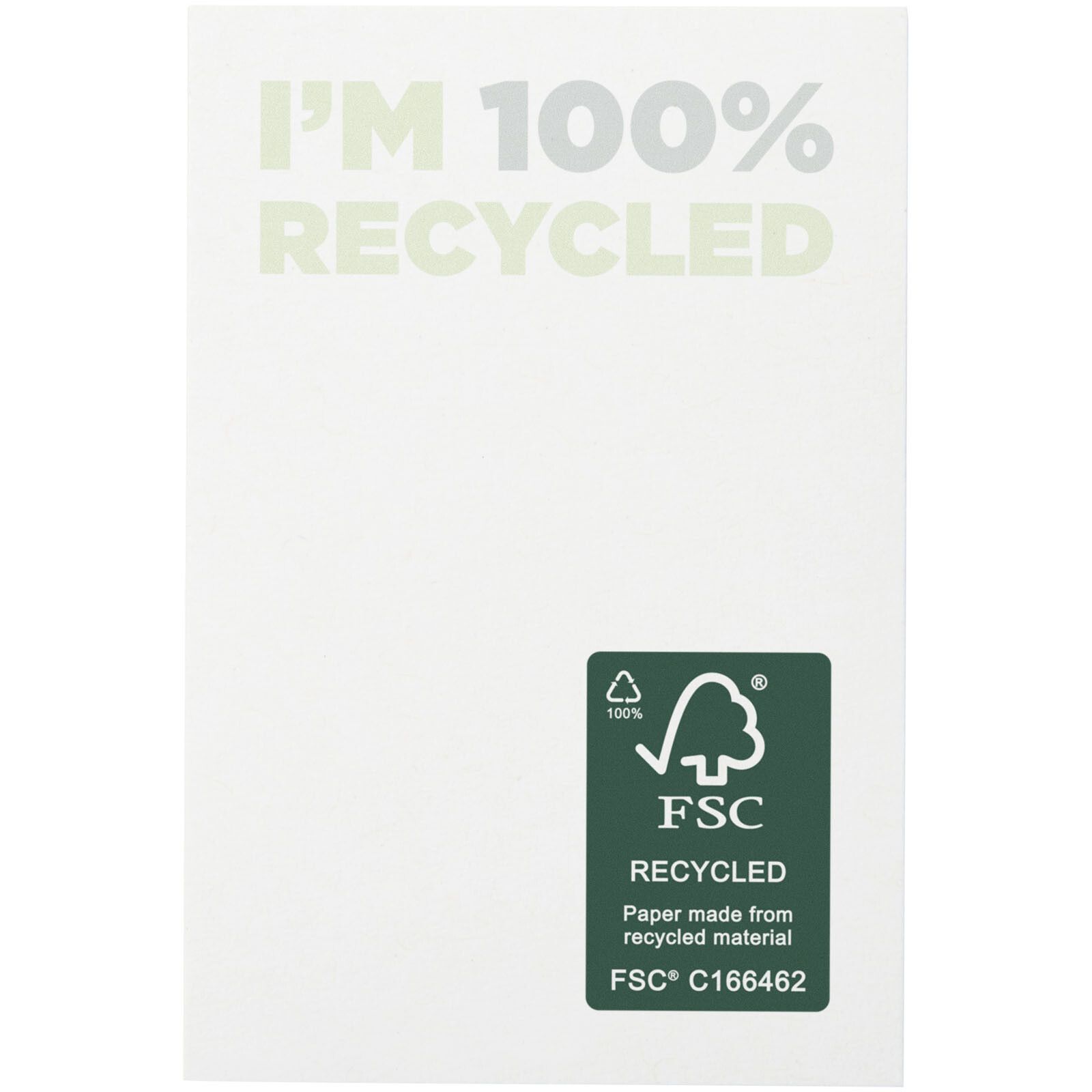 Sticky-Mate recycelte Haftnotizen 50 x 75 mm  - weiss-59