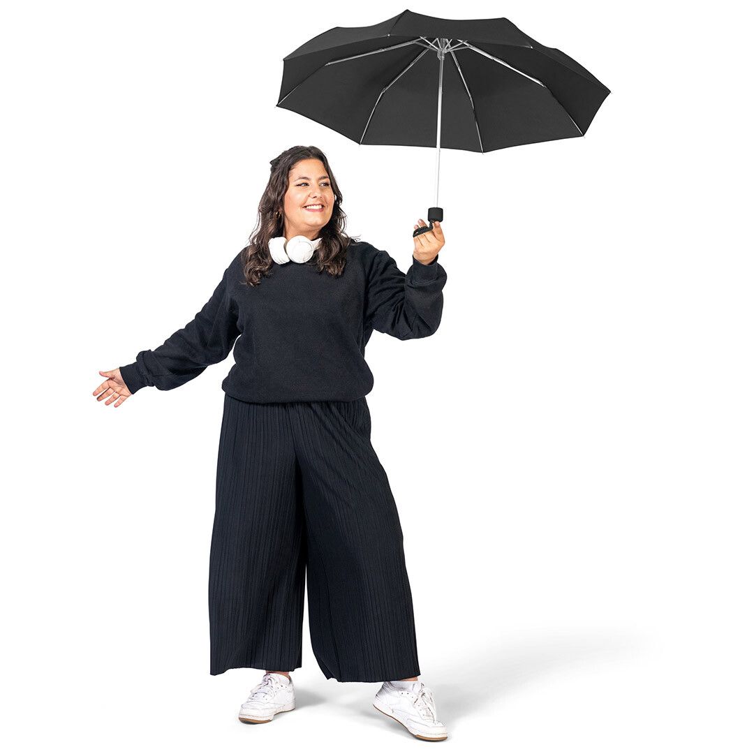 Alu-Mini-Taschenschirm Ø90 cm - schwarz-117