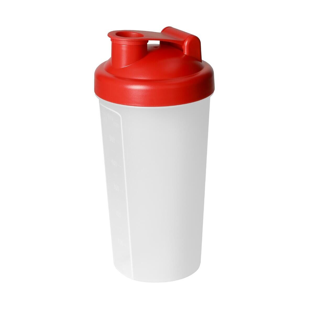 Shaker Protein, 0,60 l - standard-rot - transparent-5
