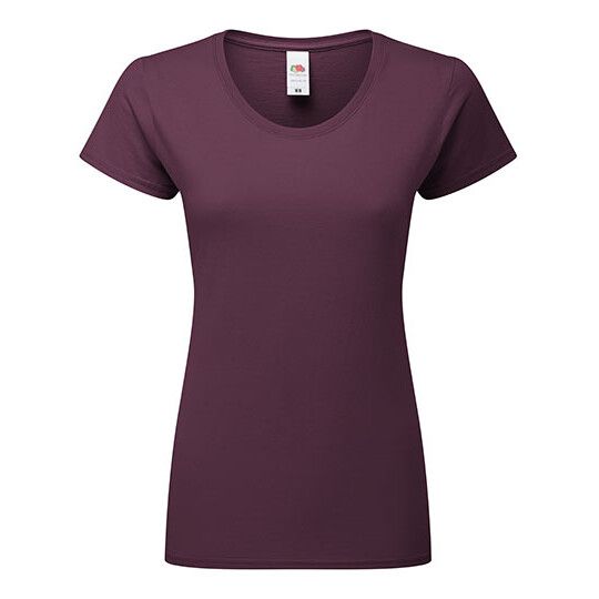 Ladies Iconic 195 Ringspun T - dark plum-224
