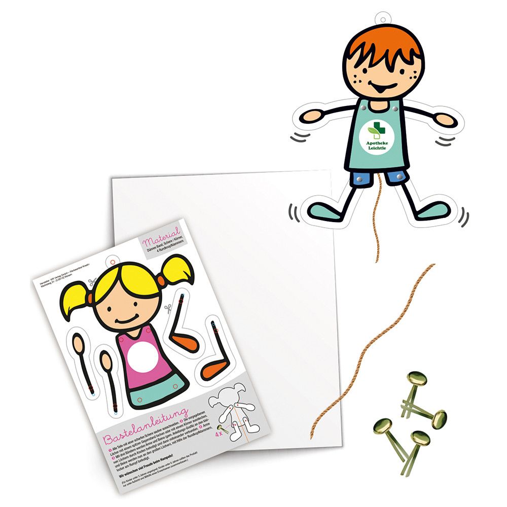 Hampelfiguren-Bastelset A4 - in weißem Briefumschlag-149
