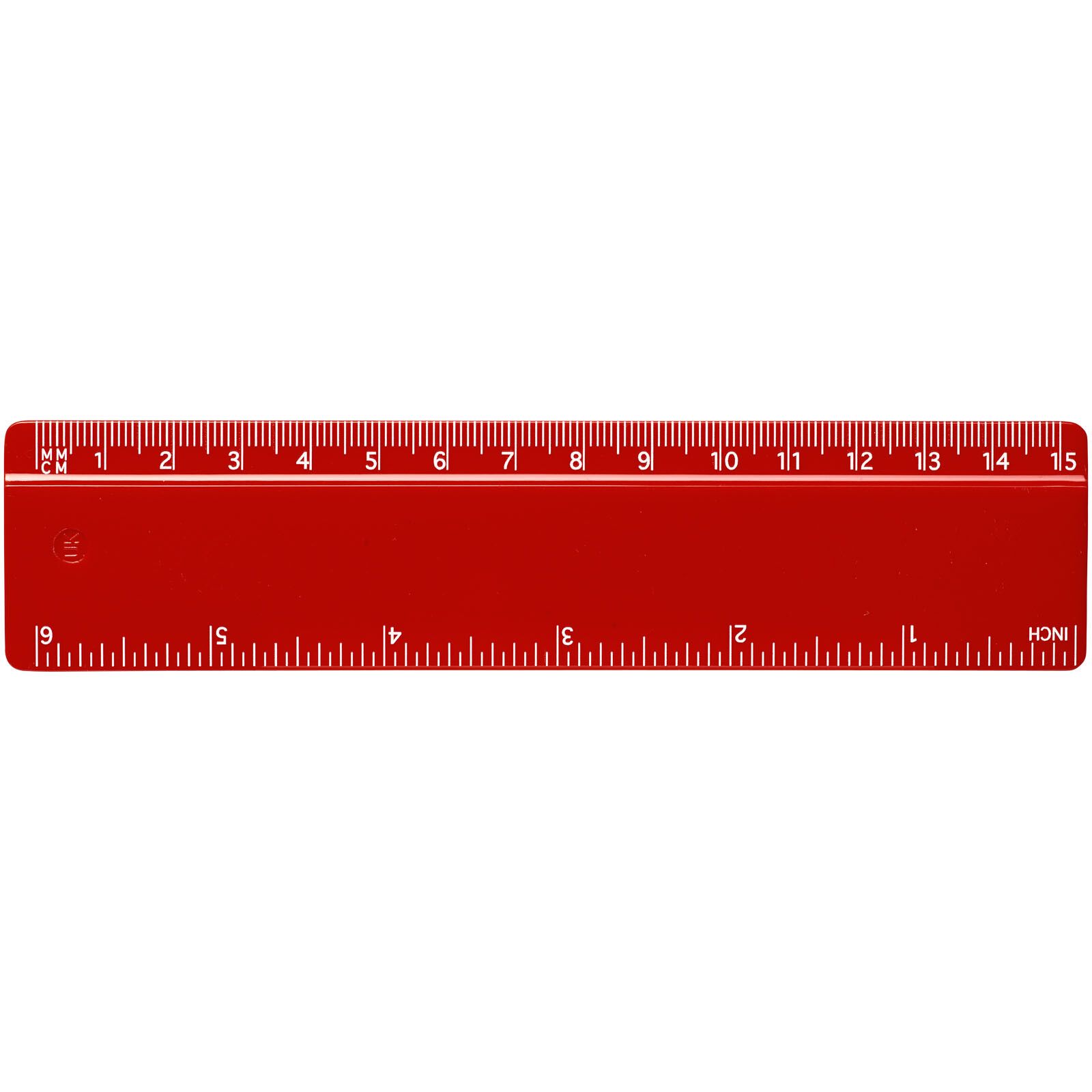 Refari 15 cm Lineal aus recyceltem Kunststoff - rot-342