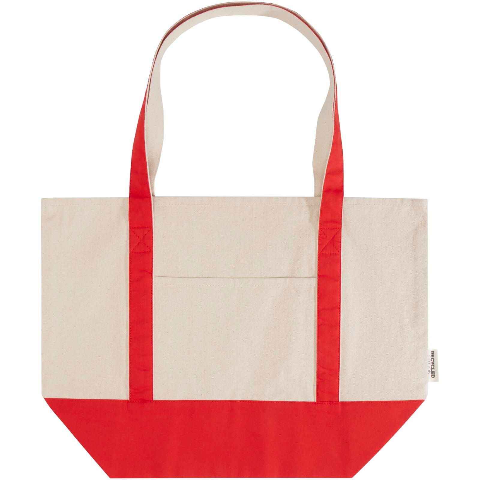 Sam 320 g/m² Tragetasche aus GRS recycelter Baumwolle - rot -  natur-810