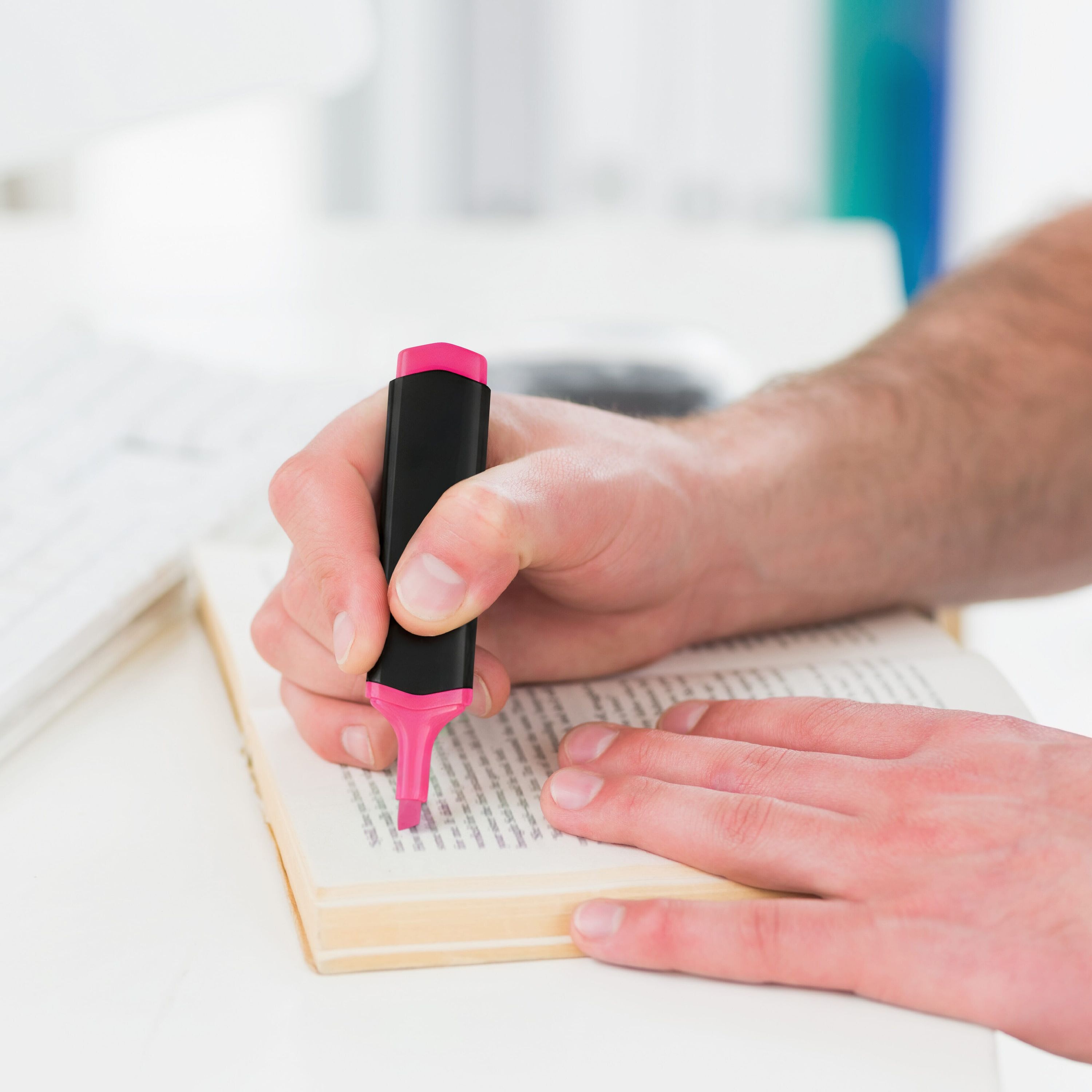 Textmarker - schwarz  -  rosa-476