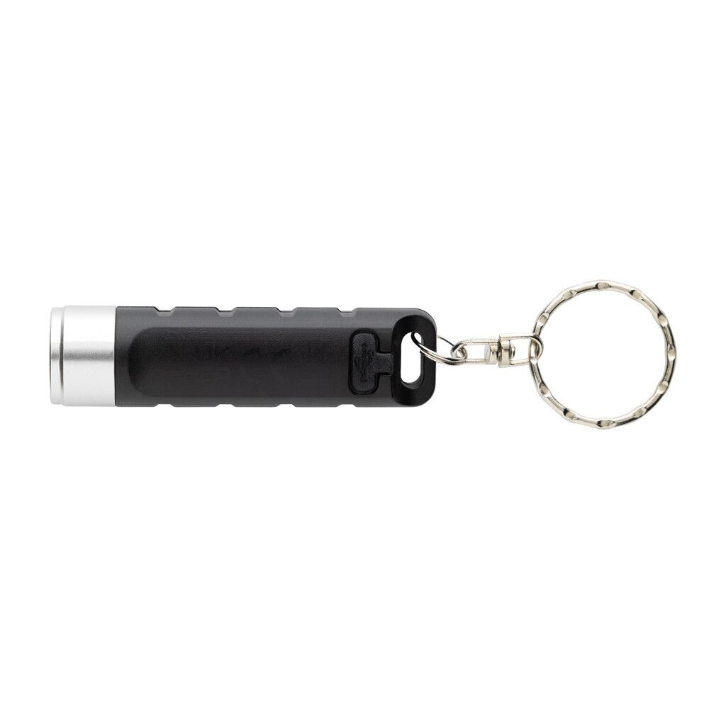 Globix USB Schlüsselanhänger-Taschenlampe aus RCS rABS - schwarz-61