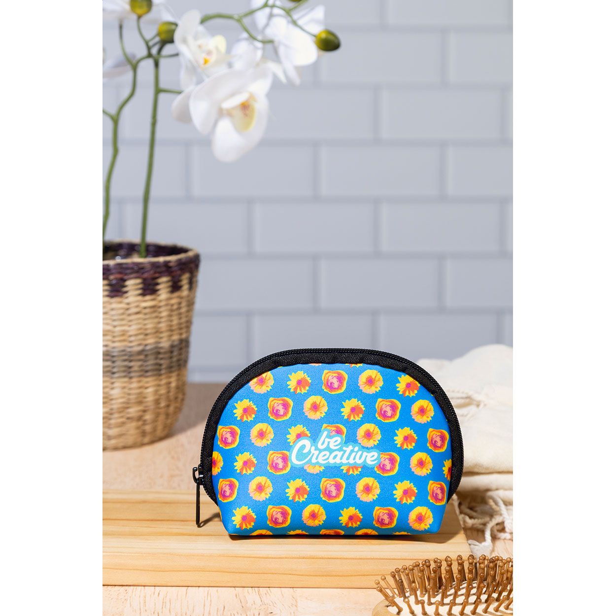 CreaBeauty Soft S Individuelle RPET-Kosmetiktasche - schwarz-108
