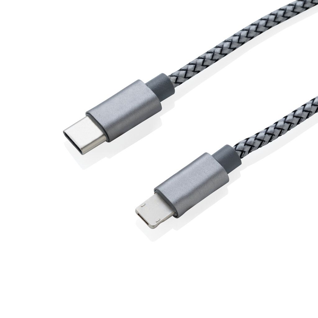 3-in-1 umwobenes Kabel - grau-689