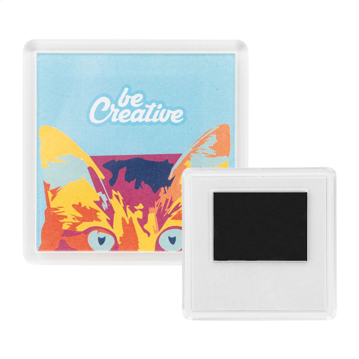 PrintMag Square Kühlschrankmagnet - weiß-246