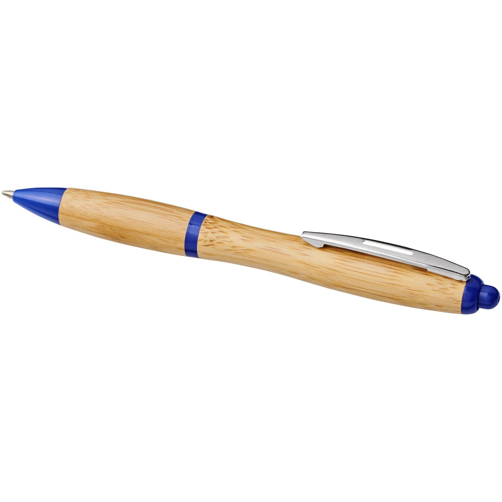 Nash Kugelschreiber aus Bambus (blaue Mine) - natur -  royalblau-462