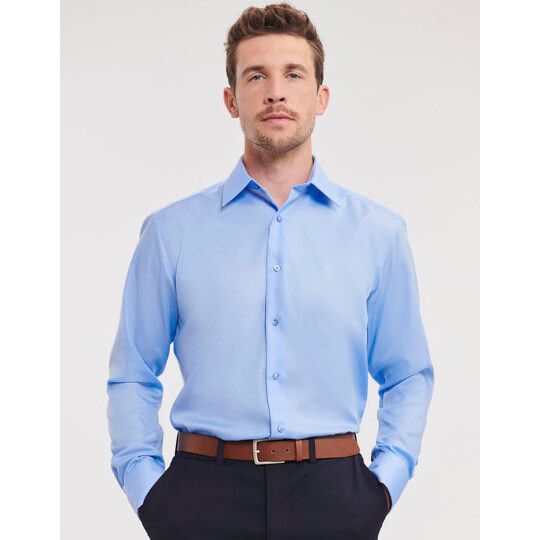 Men's Long Sleeve Tailored Ultimate Non-Iron Shirt - white-89