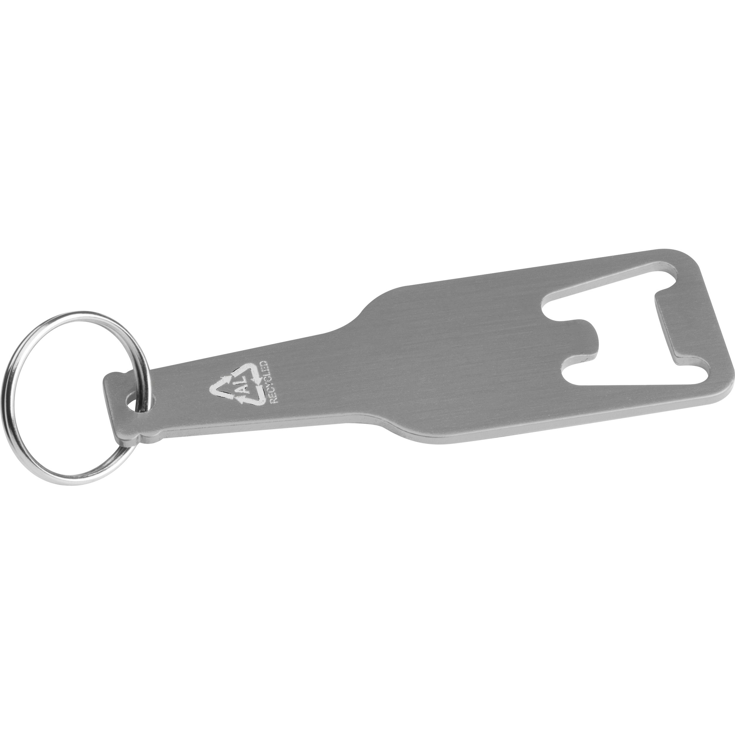Flaschenöffner aus recyceltem Aluminim Malmö - silbergrau-474