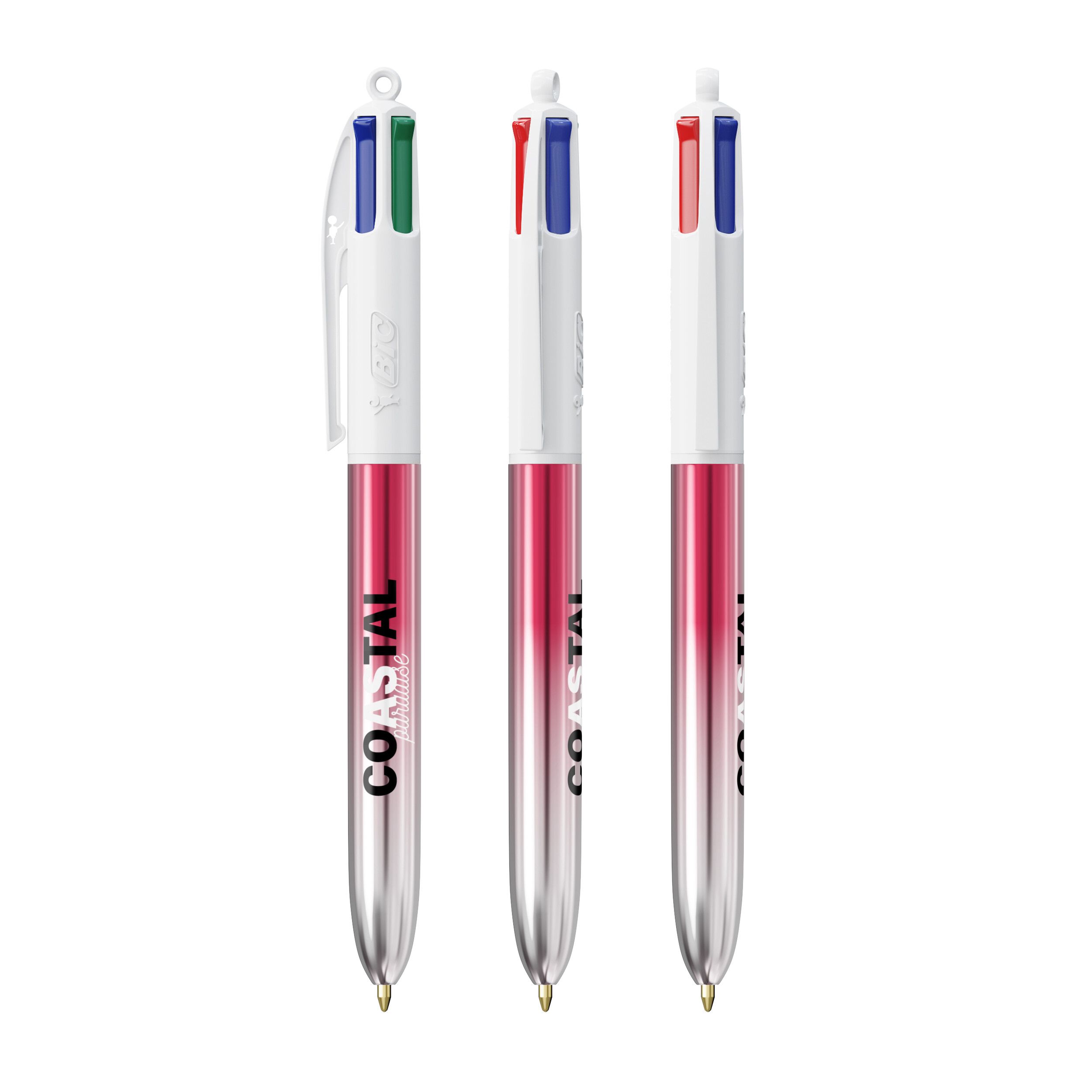 BIC® 4 Colours® Bicolor - rosa - silber-580