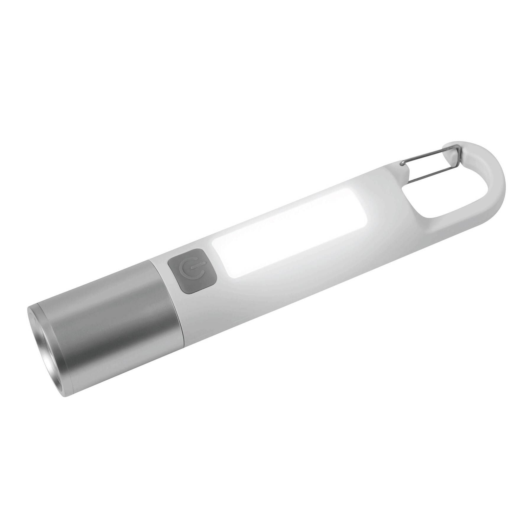 Aufladbare LED-Taschenlampe FLOODLIGHT - silber - weiß-992