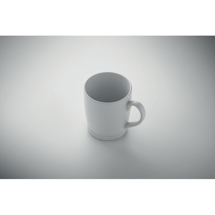 Keramikbecher 300 ml SILBASE - weiß-115