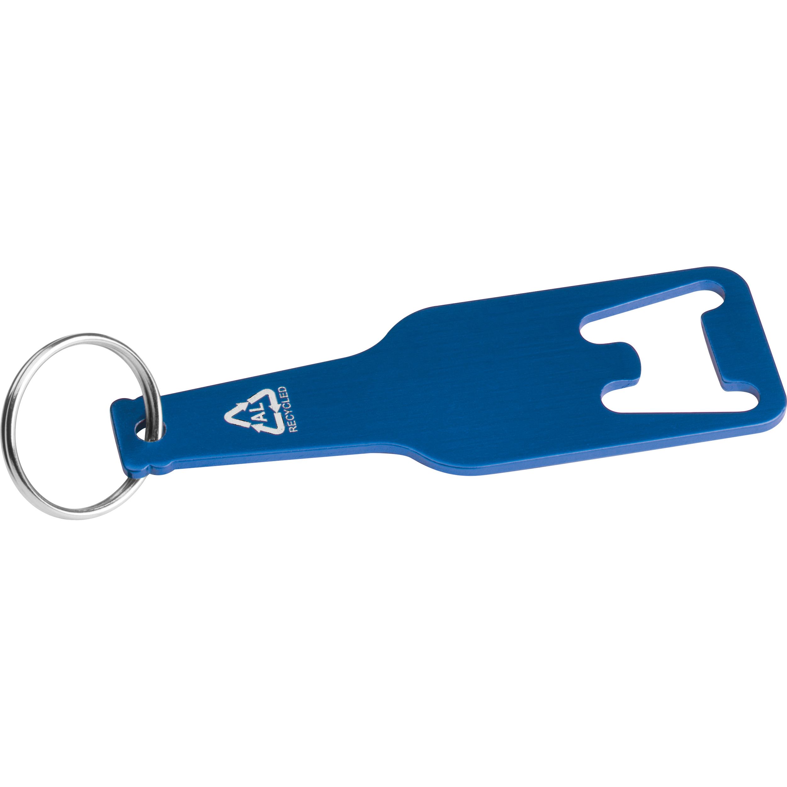 Flaschenöffner aus recyceltem Aluminim Malmö - blau-437