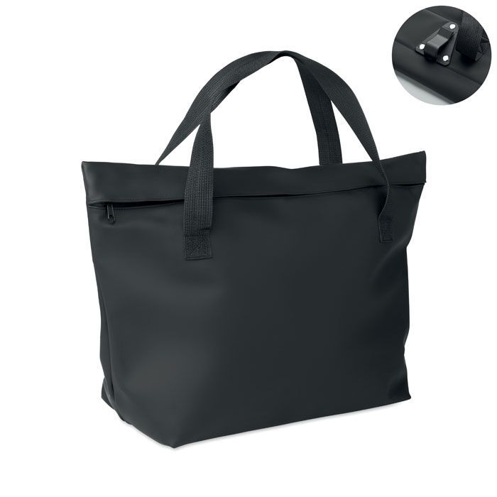 Fahrrad-Einkaufstasche PU 10L RIDE TOTE BAG - schwarz-140