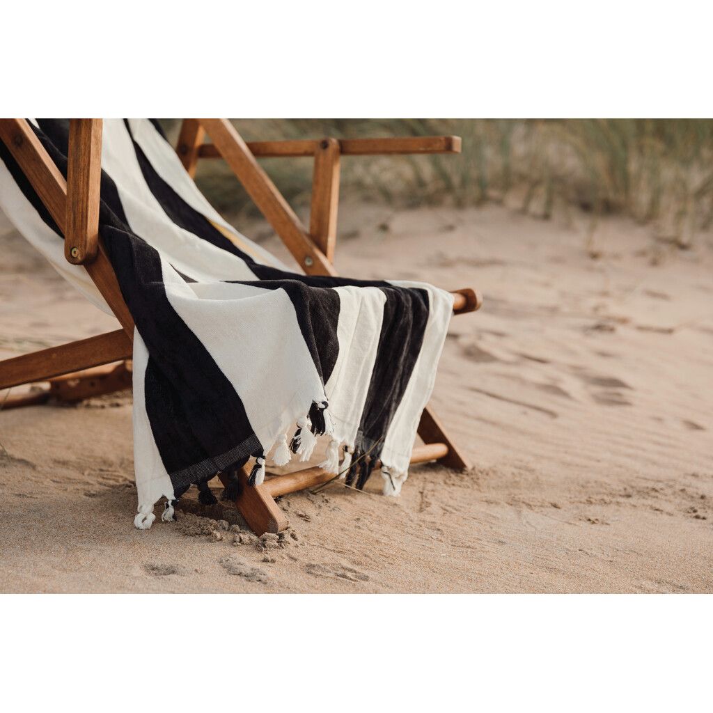 VINGA Valmer Strandtuch 450gr/m² - schwarz-252