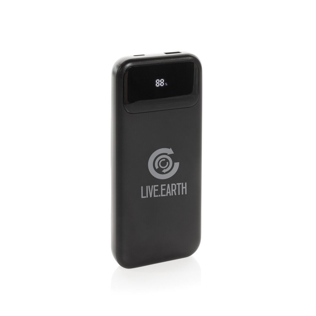 Turbopack 10000mAh Powerbank mit integr. Kabeln aus RCS rABS - schwarz-219