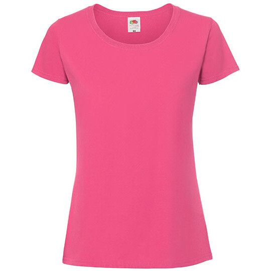 Ladies Iconic 195 Ringspun T - fuchsia-158