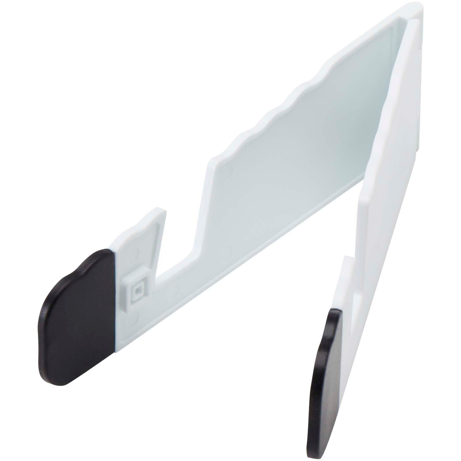 Buna faltbare Tablet- und Smartphonehalterung aus recyceltem Kunststoff - weiss-6