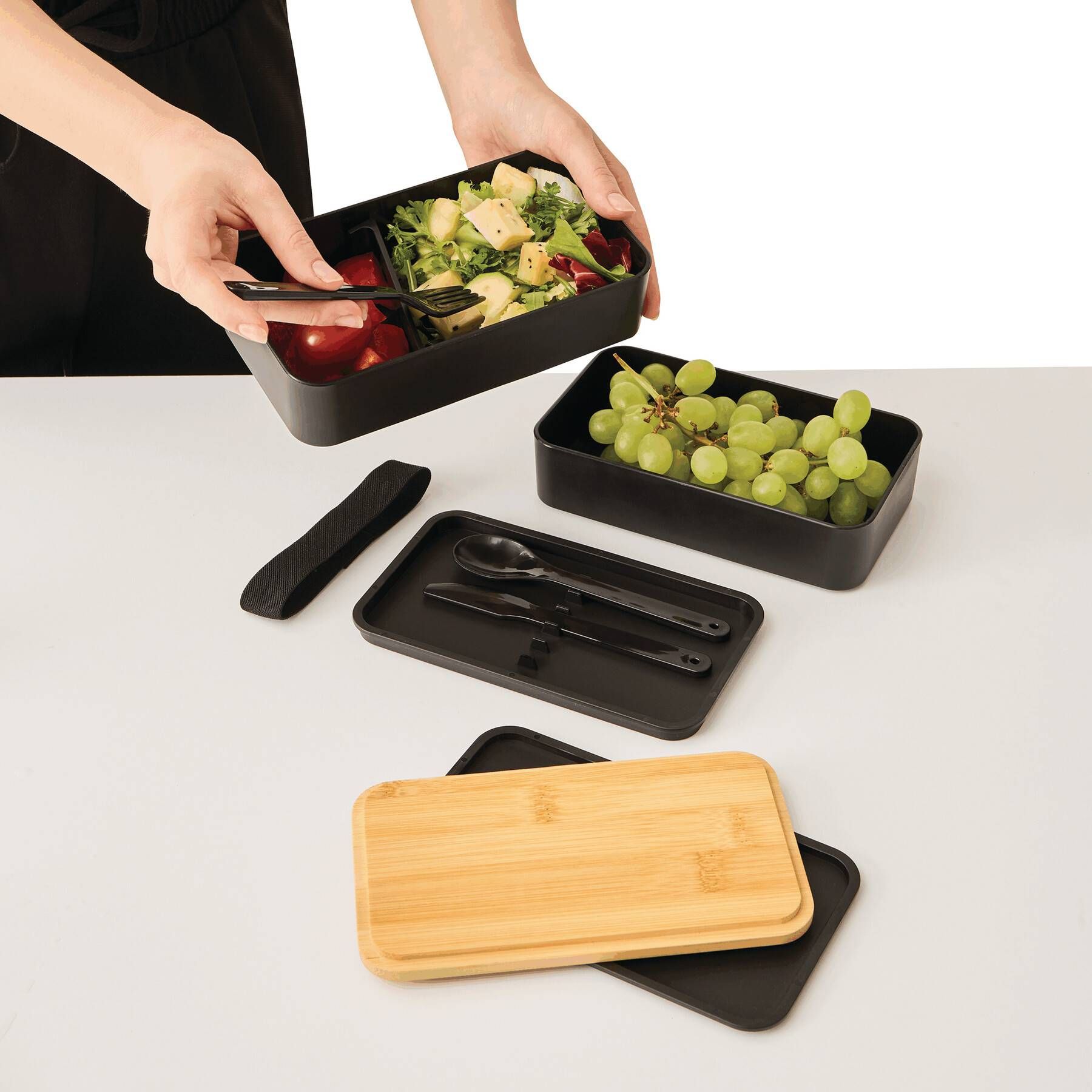Lunchbox DOUBLE LEVEL - schwarz-519
