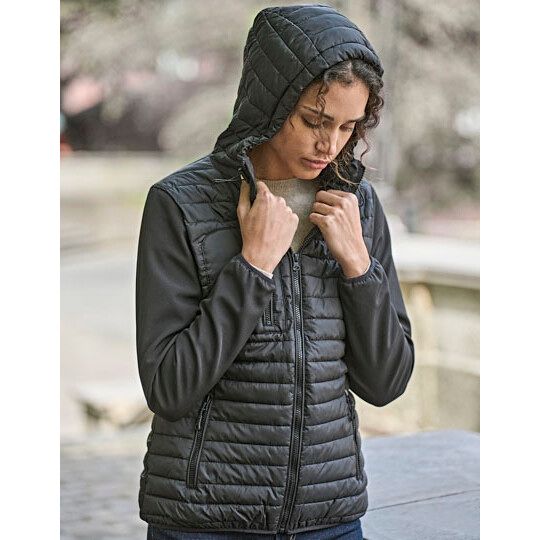 Women´s Hooded Crossover Jacket - black - black-724