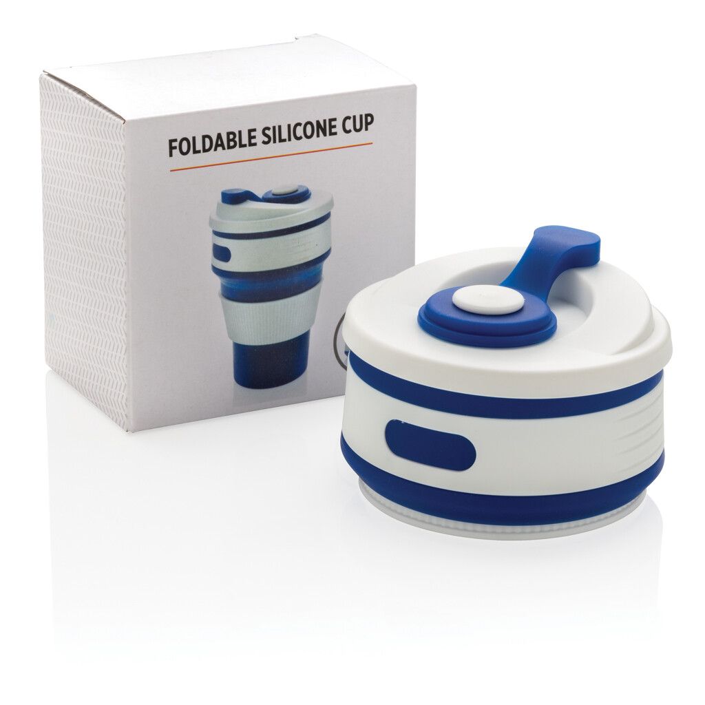 faltbarer Silikon-Becher - blau-580