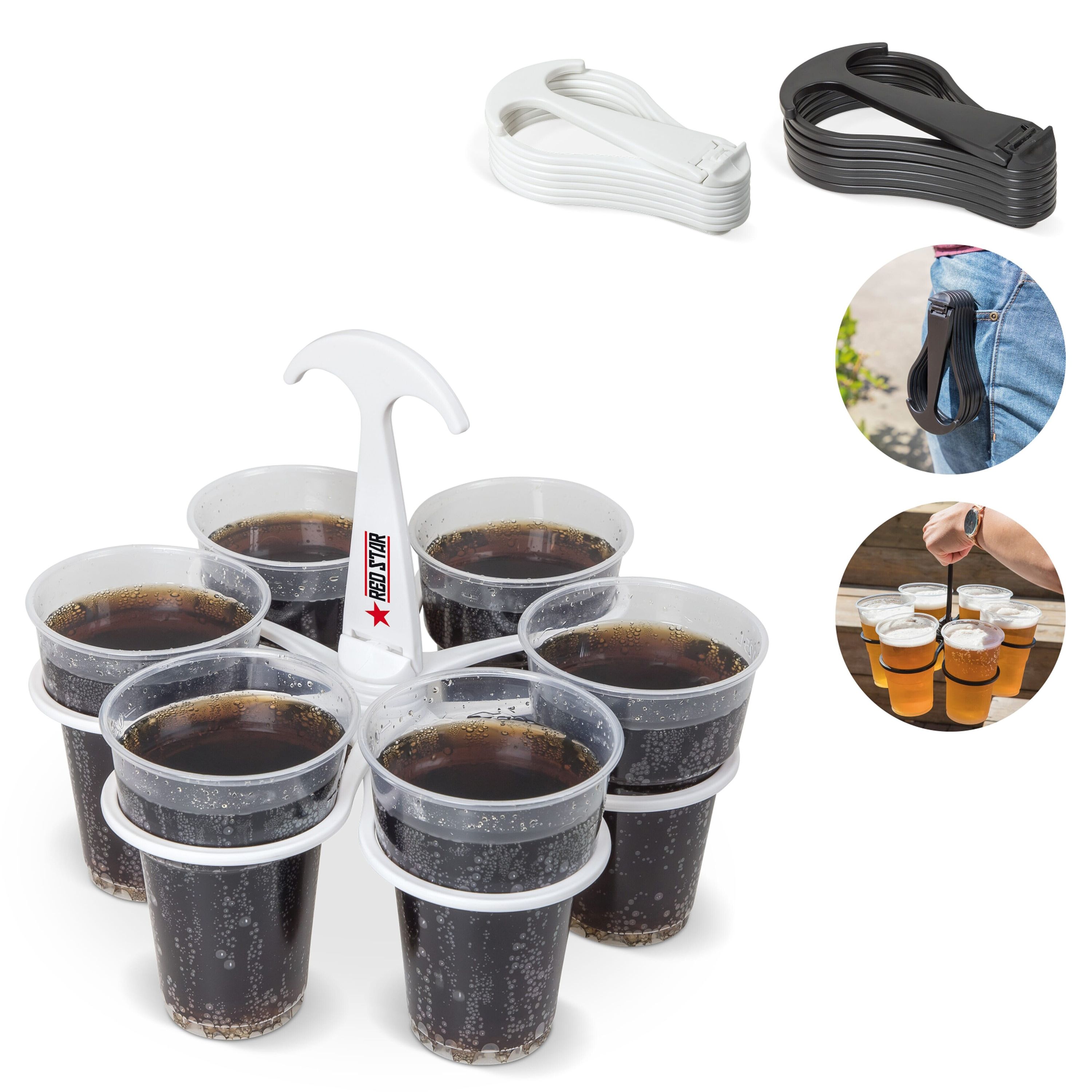 Der Original-Cupkeeper (Getränketräger) - Becher 18 cl-33 cl - schwarz-917