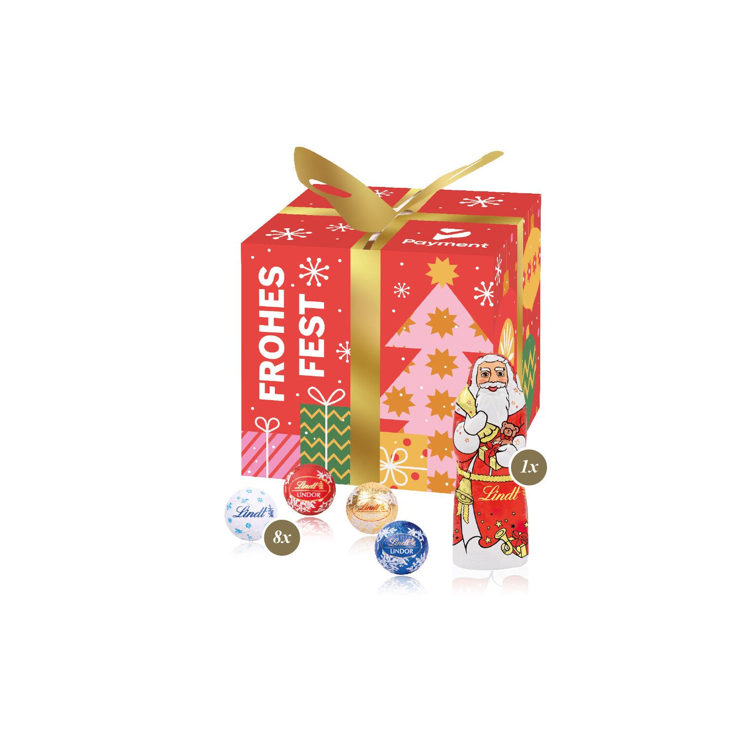 Präsent "Feine Bescherung" mit Lindt Minis Und Nikolaus-581