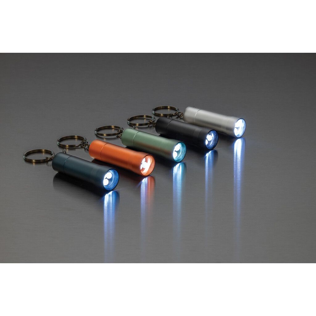 Flash Schlüsselanhänger-Taschenlampe aus RCS rec. Aluminium - blau-832