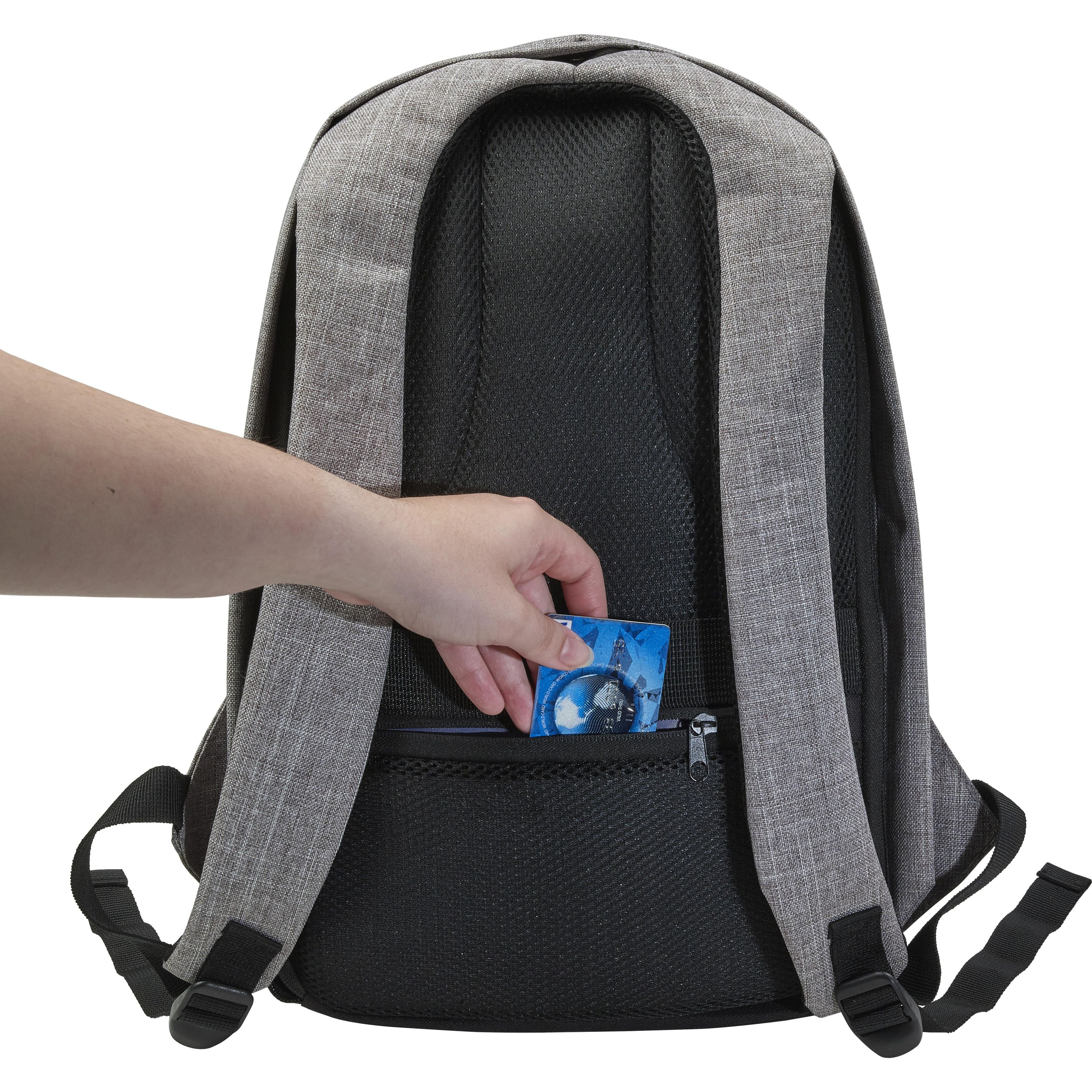 Diebstahlsicherer Rucksack aus Polyester Cruz - hellgrau-529