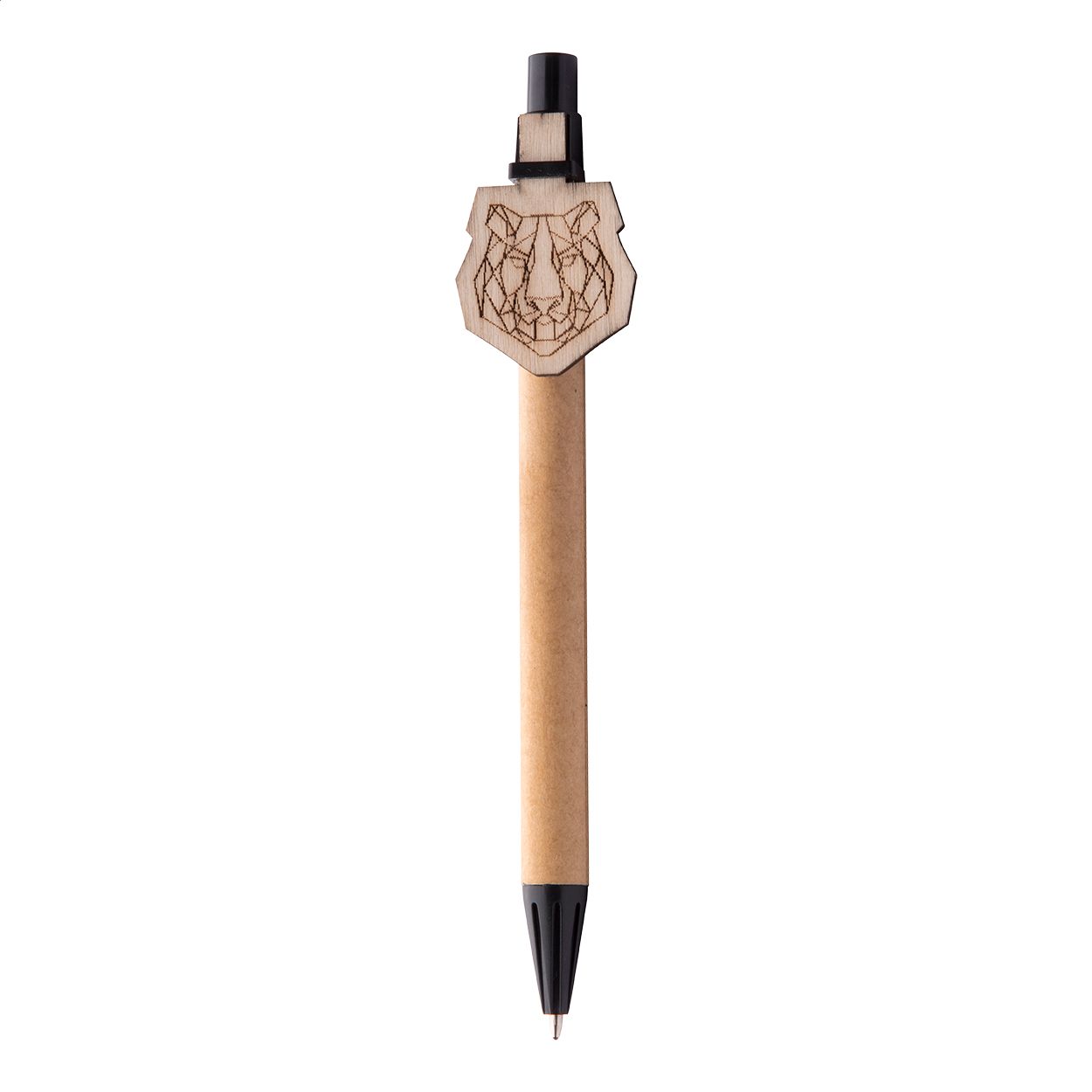 Kugelschreiber CreaClip Eco - schwarz - natur-790