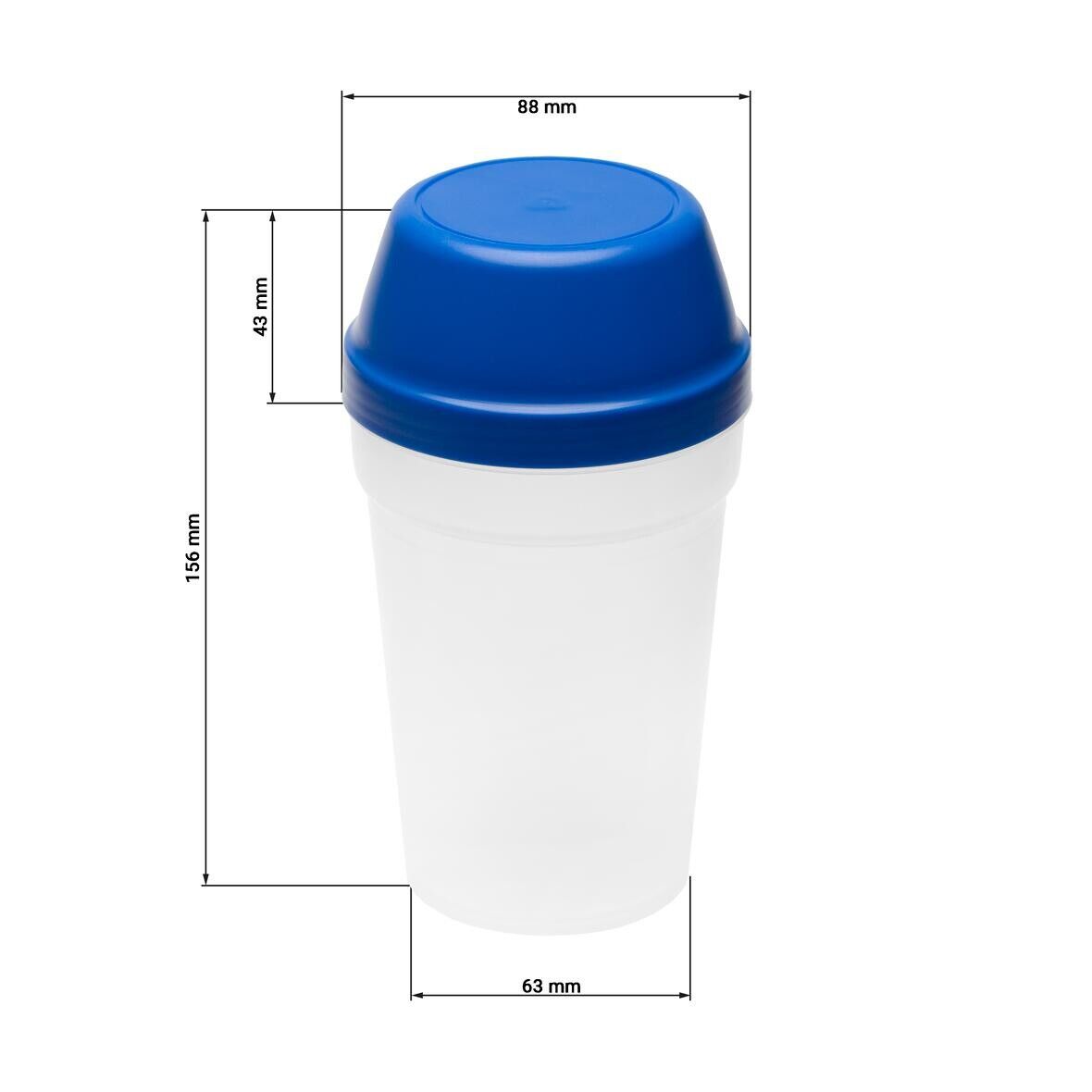 Shaker Multi, 0,30 l - transparent - standard-blau PP-882