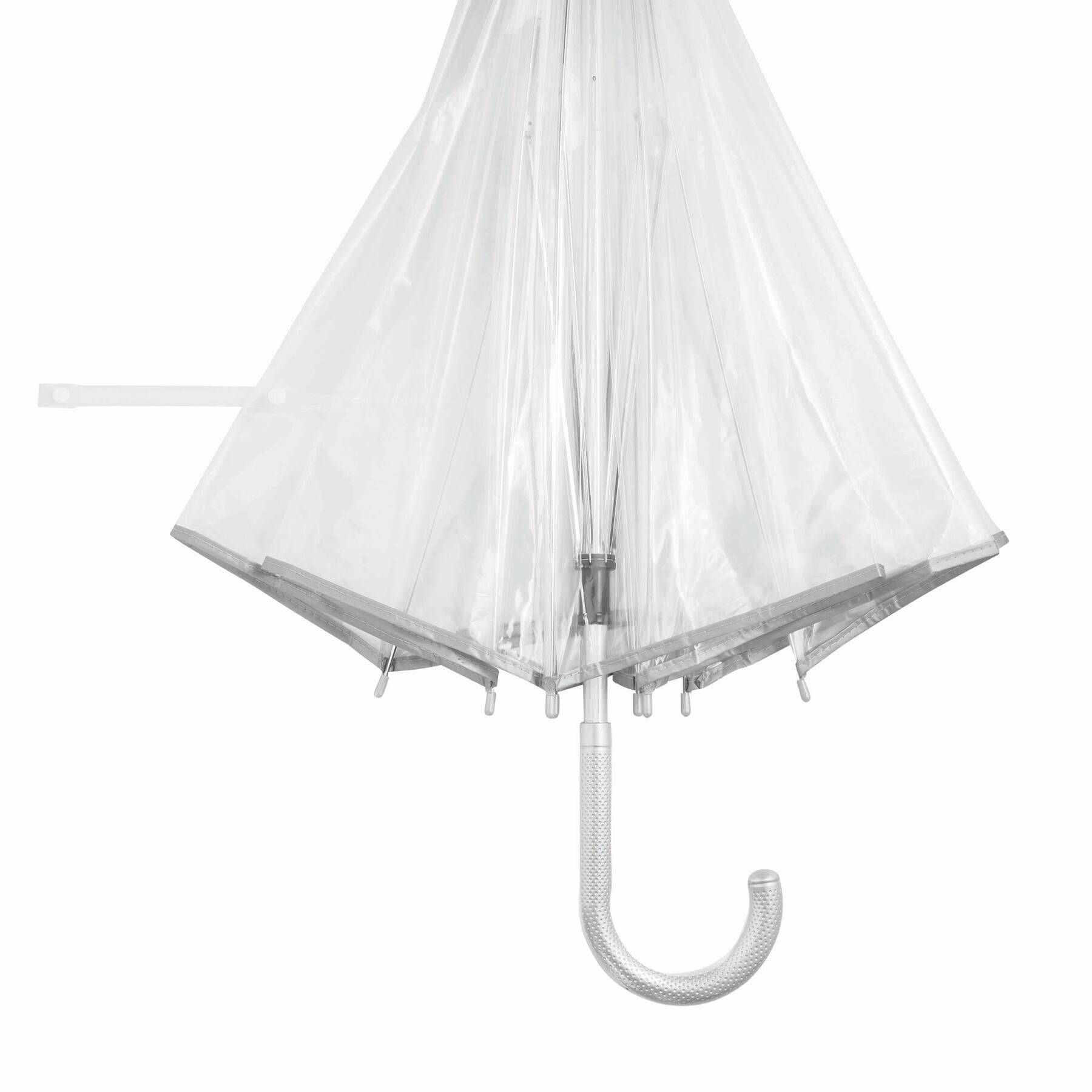 Transparenter Aluminium-Stockschirm PANORAMIX - silber - transparent-765