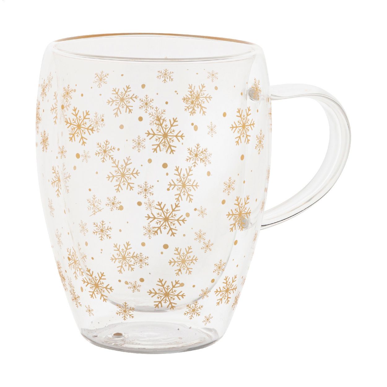 Snostro Weihnachts-Thermobecher aus Glas - transparent-163