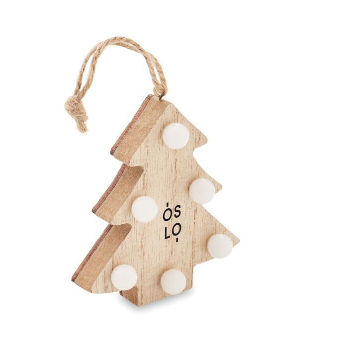 Anhänger aus Holz mit LED LULIE - holz-14