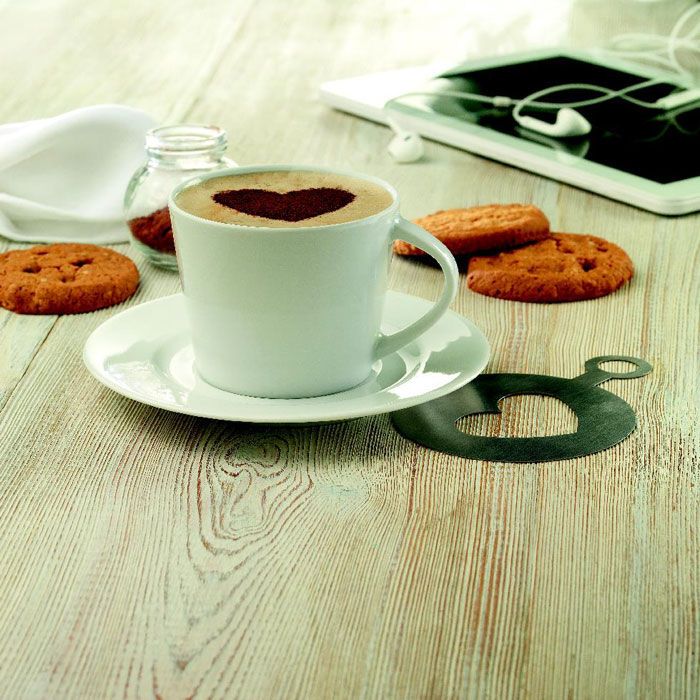 Cappuccino Tasse und Untertasse PARIS - weiß-684