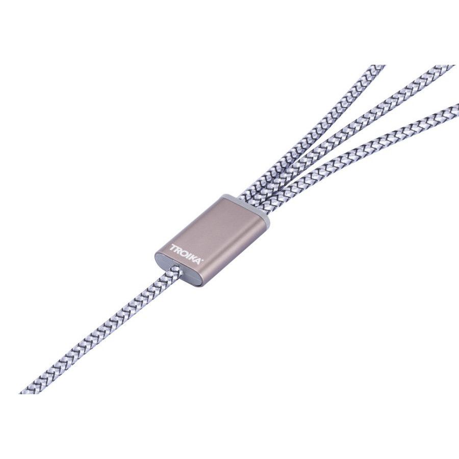 Troika Ladekabel Troika DREIZACK - grau-125